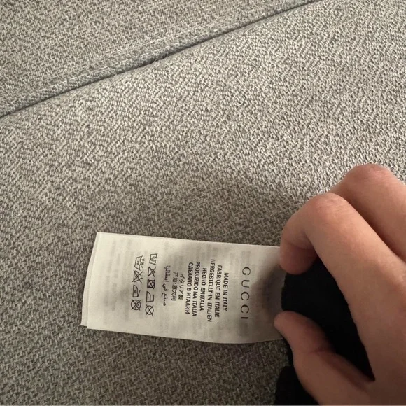 Gucci Black V-Neck Top with Red and Green Web Trim - Picture 5 of 5